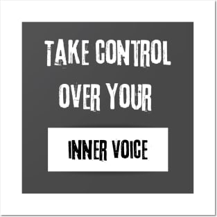 Take Control over Your Inner Voice Motivational Quote Posters and Art